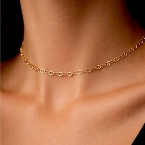 18K GOLD FILLED HEART NECKLACE